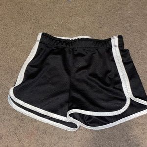 black shorts